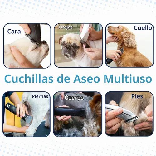Vista 2 de Desmontable Serie A Ancha de 10 Cuchillas para Aseo de Perros Longitud de Corte 3/32" - 2.4mm Acero Carbonizado Japonés Cuchillas Anchas de Aseo 10W