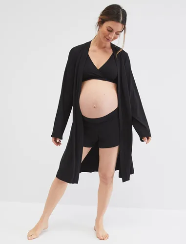 Vista 6 de Motherhood Maternity Pantalones cortos de punto para dormir de ajuste relajado para mujer