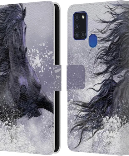 Vista 41 de Head Case Designs Officially Licensed Laurie Prindle A Morgan Christmas Western Stallion Leather Wallet Case Compatible with Samsung Galaxy A07 4G