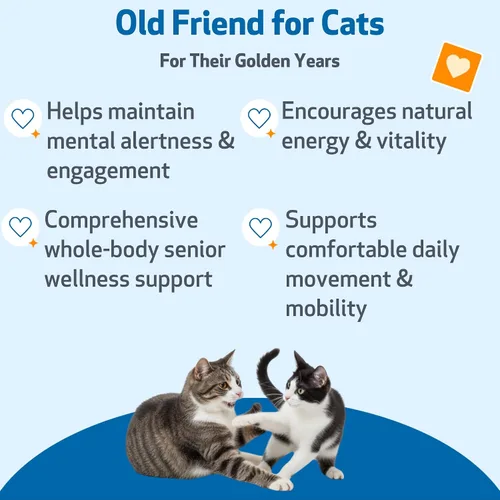 Vista 3 de Pet Wellbeing Old Friend for Senior Cats – Apoya la salud del sistema inmunológico, la movilidad de las articulaciones, los niveles de energía