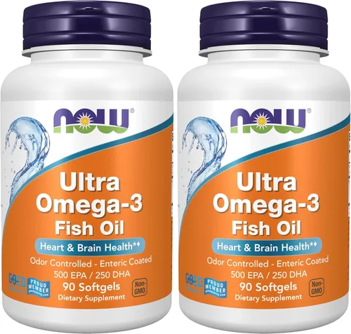 Vista 8 de Ultra omega-3 de Now, 90 cápsulas blandas