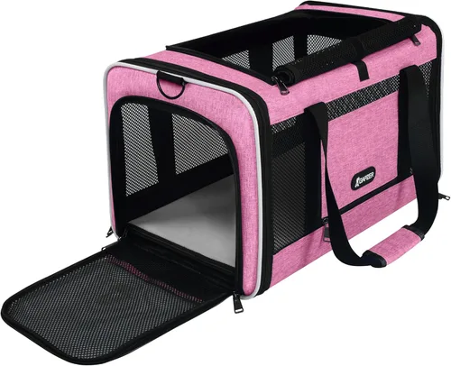 Vista 13 de GAPZER Transportador de gatos aprobado por American Airlines 18x11x11, apertura superior, resistente, suave, bolsa de transporte para mascotas