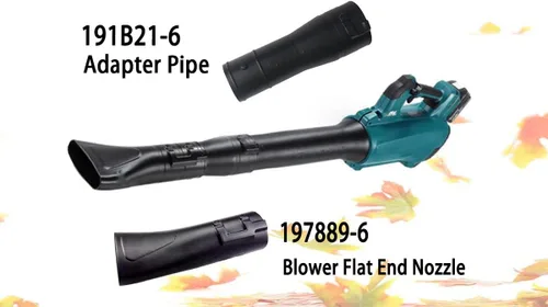 Vista 7 de Adaptador de boquilla de soplador 191L13-5 191B21-6 / Boquilla de extremo plano 197889-6 compatible con Makita X2 36V XBU02Z - XBU03 18V soplador