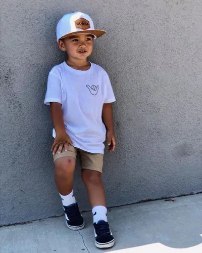 Vista 7 de Gorro de béisbol para bebé, gorra de camionero Bubba, para bebé, recién nacido, juvenil, con parche de ala plana, para verano e invierno