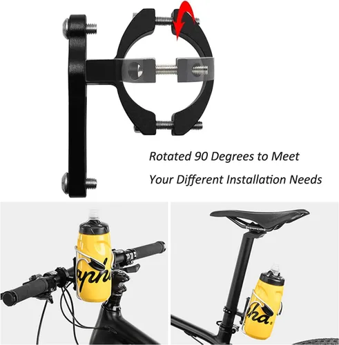 Vista 4 de Soporte para botella de agua Platt, para bicicleta, de aleación de aluminio, para manillar/poste de asiento, para bicicletas de carretera, MTB