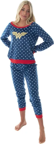 Vista 3 de DC Comics - Conjunto de pijama de manga larga para mujer maravilla