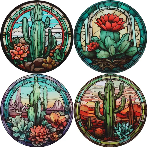 Vista 14 de CRASPIRE 8 hojas de 8 estilos de calcomanías de girasol para ventana, calcomanías de gnomo de primavera, calcomanías autoadhesivas para decoración