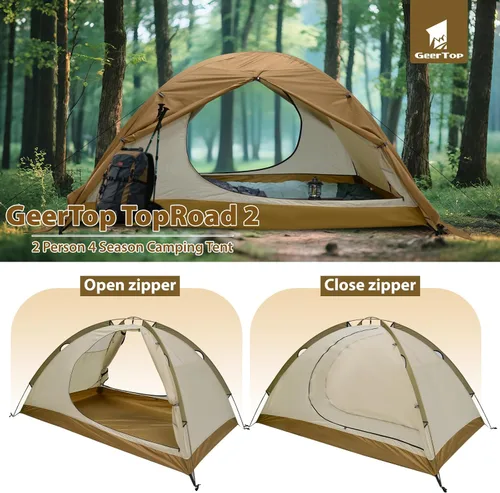 Vista 2 de GEERTOP 2-Person 4-Season Ultralight Waterproof Backpacking Tent