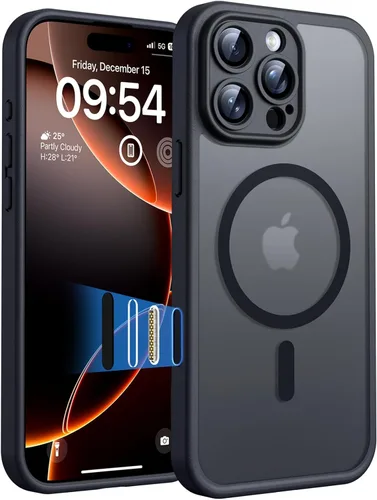 Vista 127 de TOCOL Funda para iPhone 11, compatible con Magsafe, protección completa de cámara, imanes integrados, protección contra caídas, funda translúcida