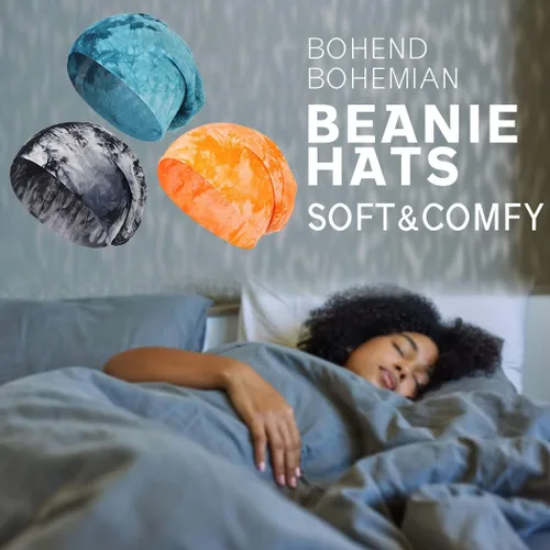 Vista 6 de Bohend Gorros bohemios para la cabeza, gorro elástico antideslizante, bandanas para dormir, turbantes, sombreros para mujeres y hombres, cubierta