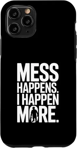 Vista 29 de Mess Happens I Happen More Funny Toddler Chaos Case for iPhone 17