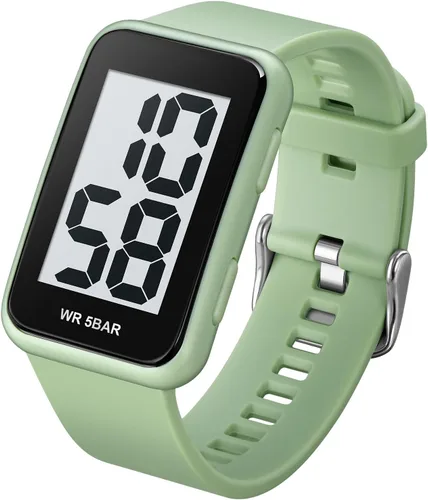 Vista 2 de Reloj digital LED para hombre, simple atmosférico, rectangular, deportivo, impermeable, luminoso, para exteriores