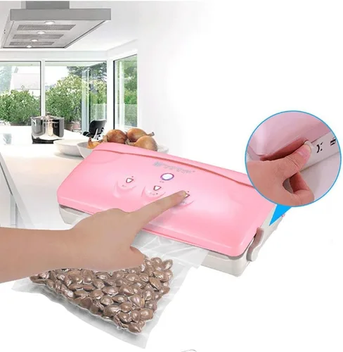 Vista 3 de Máquina de embalaje de vacío comercial de doble uso seco y húmedo multifunción Máquina automática de sellado pequeña para el hogar