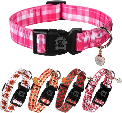 Vista 7 de MR. CHUBBYFACE - Collar de cumpleaños para perro con patrones, suave, ajustable, para perros pequeños, medianos y grandes