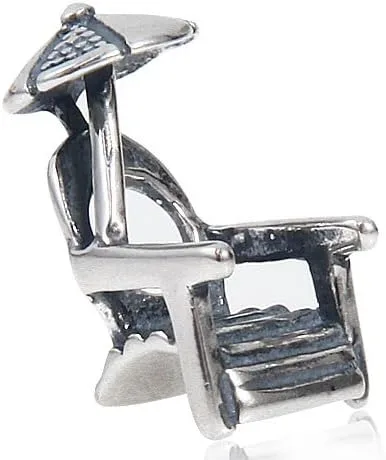 Vista 3 de Charm para silla de playa de plata de ley 925 para paraguas de viaje apto para pulseras de moda
