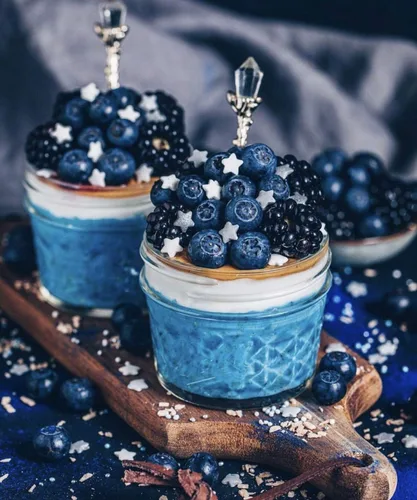 Vista 8 de Blue Drink Spirulina en polvo, sabor a bayas y miel, 12 onzas, mezcla de bebida azul, colorante natural para alimentos, perfecto para mezcla