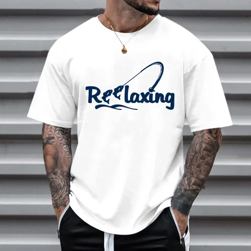 Vista 3 de Mens Shirts Crew Neck Short Sleeve Printed Workout Summer Lightweight Tees True Comfort Stylish Tops