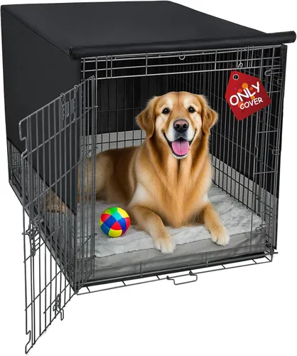 Vista 9 de Explore Land Funda transpirable para jaula de perro, ventilación de malla de 4 lados, funda básica para perrera para mascotas, todos los lados