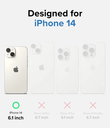 Vista 2 de Ringke Air - Funda delgada pero resistente, compatible con iPhone 14 de 6.1 pulgadas, transparente, flexible, ligera, delgada, transparente