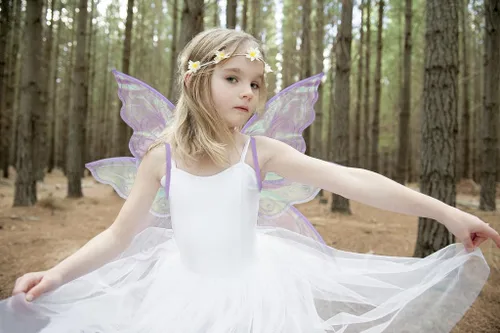 Vista 3 de ALIBBON Fairy Wings Transparent Fairy Wings Costume for Kids Boys Girls, Glitter Butterfly Wings Dress Up Accessories