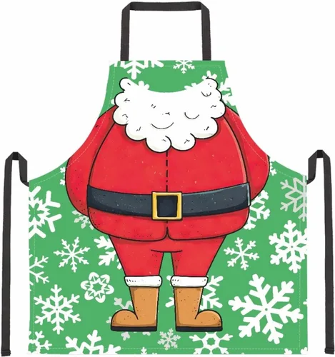 Vista 44 de Dreaweet Delantal de cocina unisex con cuello ajustable de Navidad