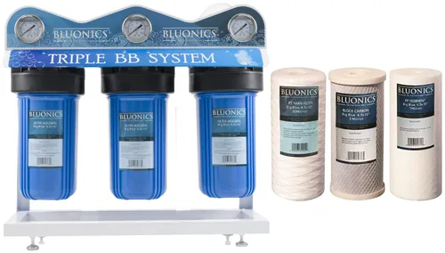 Vista 7 de Sistema de Purificador de Filtro de Agua UV de 55W con Luz Ultravioleta, Filtro de Sedimentos y Carbón para Agua de Pozo con Puertos de 3/4", 12 GPM