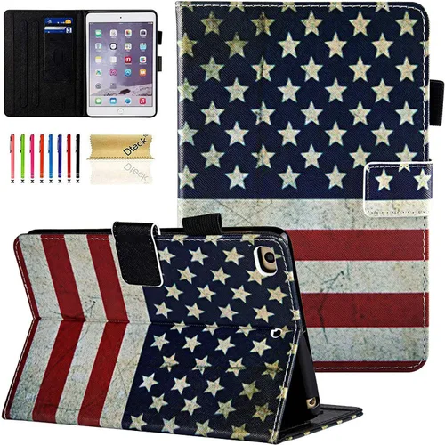 Vista 27 de Dteck Funda para iPad mini 5/4/3/2/1, elegante y ligera de cuero sintético tipo folio con cartera, funda inteligente