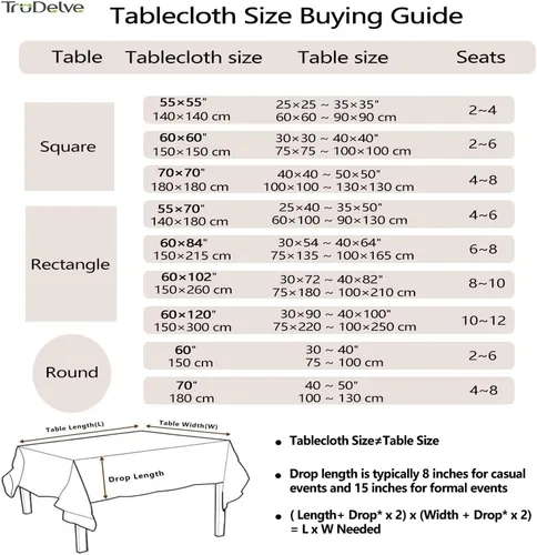 Vista 6 de TruDelve Mantel Cuadrado de Algodón para Mesas, Manteles a Rayas Beige para Exteriores, Mantel de Otoño para Picnic (Beige, 55"x55", Cuadrado)