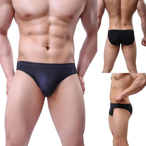 Vista 28 de WINDAY Calzoncillos de hombre Transpirable Hielo Seda Triángulo Bikinis y Escritos N04