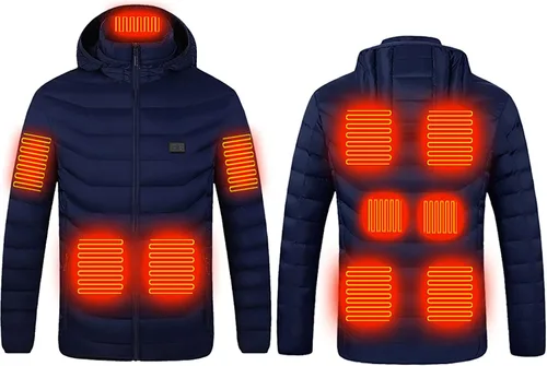 Vista 6 de Chaqueta térmica, chalecobufanda, abrigos de calefacción eléctrica, sin mangas, para hombres y mujeres, cálido cárdigan de esquí, abrigo térmico