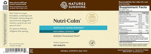 Vista 7 de Tabletas Nature's Sunshine Nutri-Calm, contiene 100 tabletas
