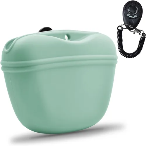 Vista 24 de AUDWUD - Bolsa de silicona para perros con cierre magnético con clip seguro Upgraded clip keeps your treat pouch secure during training.Magnetic