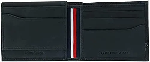 Vista 3 de Tommy Hilfiger Leif RFID - Cartera de piel para hombre con tapa ID color negro