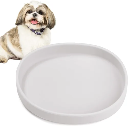 Vista 11 de BNOSDM Plato de Comida de Silicona para Perros, Cuenco Poco Profundo para Perros, Plato Plano para Gatos, 1 Paquete, Platos Pequeños para Cachorros