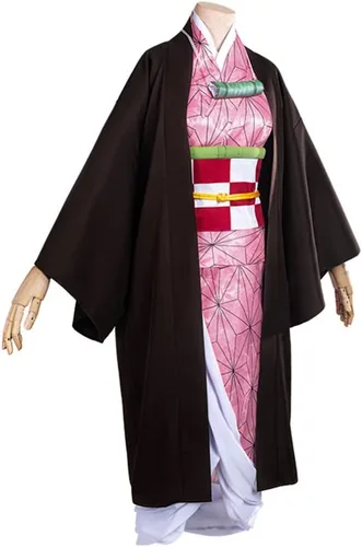 Vista 4 de Conjunto de cosplay de anime, disfraz de kimono, para adultospelucas, una variedad de estilos para elegir