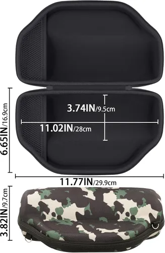 Vista 5 de Funda rígida de camuflaje para JBL Charge 6/Charge 5 y soporte de altavoz ajustable negro