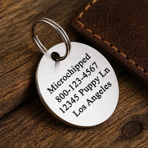 Vista 3 de Ultra Joys Etiqueta de identificación personalizada para perros y gatos