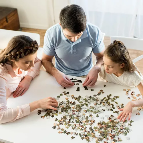 Vista 5 de Rompecabezas de 1000 piezas para adultos (vista costera de cabaña)