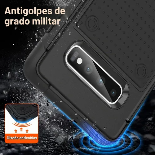 Vista 3 de Funda diseñada para Samsung Galaxy S10 Plus, regalo de grado militar, resistente a las caídas, a prueba de golpes, para Galaxy S10+ Plus