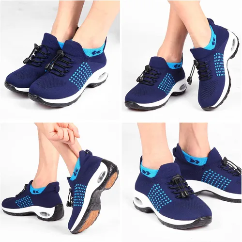 Vista 7 de STUNAHOME Zapatillas Ortopédicas Transpirables para Mujer Zapatos para Caminar Sin Cordones Zapatillas de Entrenamiento Cómodas Casuales para Mujer