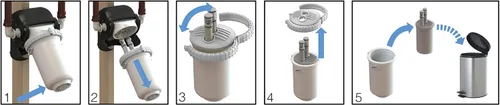 Vista 3 de EcoPure WHARF30 - Filtro de agua de repuesto pivotal para todo el hogar, compatible con el sistema EPWHE con certificación NSF de 30 micrones