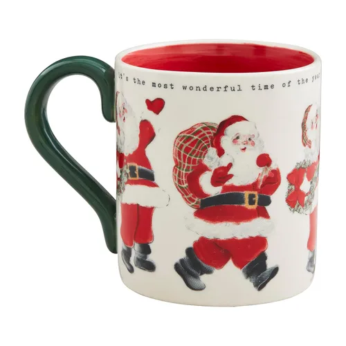Vista 7 de Mud Pie Taza de Navidad vintage, reno, 15 onzas