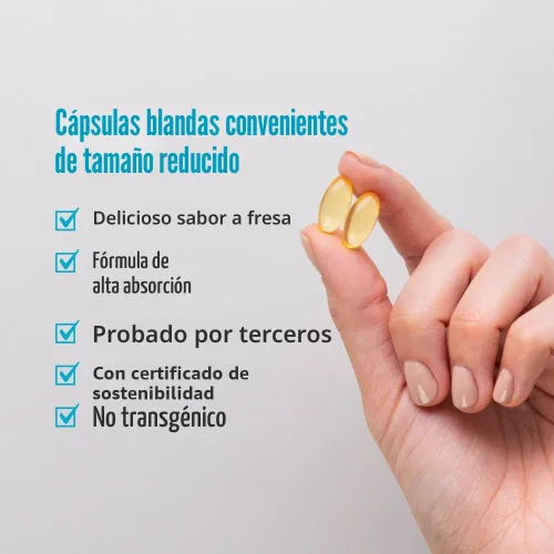 Vista 4 de Nordic Naturals Ultimate Omega Minis fresa, 0.01 onzas, 90 softgels., RUS-06100, 90, 90