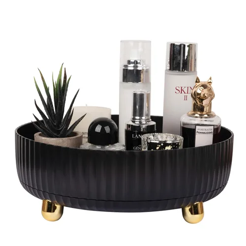 Vista 7 de Anyoifax Bandeja organizadora de perfumes de maquillaje, giratoria de 360 grados, organizador de loción para el cuidado de la piel, organizador