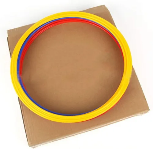 Vista 3 de Anillos de entrenamiento de velocidad y agilidad, escaleras de agilidad deportiva, 6 unidades de anillos de velocidad de entrenamiento deportivo