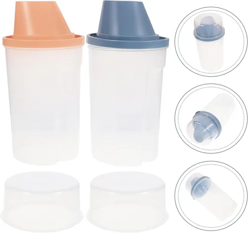 Vista 9 de Healifty 2 unids contenedores de plástico botellas loción envases de alimentos de plástico con tapas jabón conveniente subbotella de ducha gel
