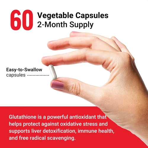 Vista 3 de Force Factor Suplemento de glutatión, suplemento antioxidante con glutatión reducido de 500 mg para una absorción y eficacia superiores