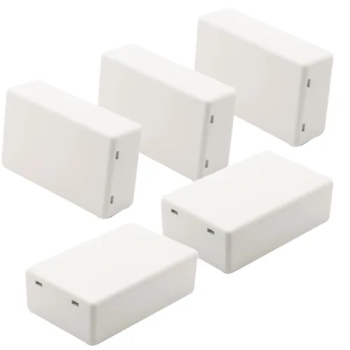 Vista 33 de Zulkit 12 cajas de proyecto de plástico ABS para proyectos eléctricos, caja de conexiones pequeña, color blanco, 2.17 x 1.28 x 0.79 pulgadas