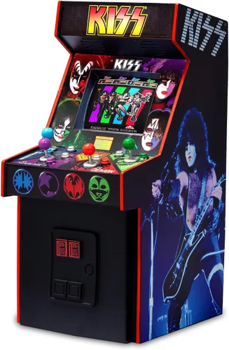 Vista 3 de The Bradford Exchange KISS - Escultura arcade, miniatura iluminada con arte retro, 6 x 3 x 3.5 pulgadas, reproduce música
