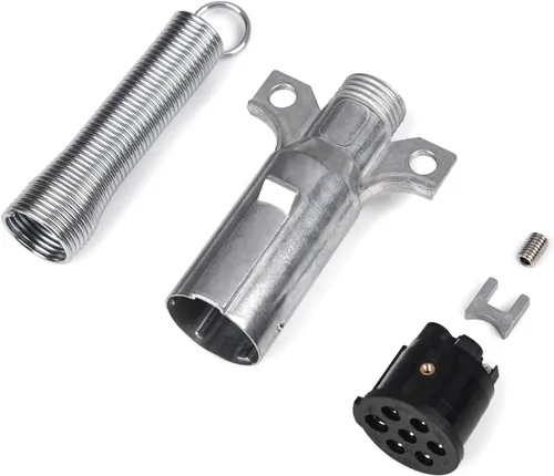 Vista 5 de Conector de remolque redondo de 7 pines para servicio pesado, enchufe de remolque de 7 vías, enchufe para semirremolque